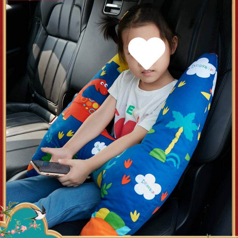 汽车抱枕被子两用儿童可爱靠枕宝宝车用安全带套车载睡觉神器琪缘