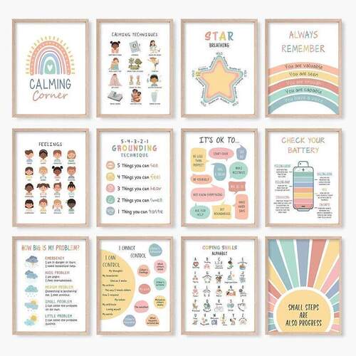 Mental Health Psychology Poster Canvas Pictures Decorations