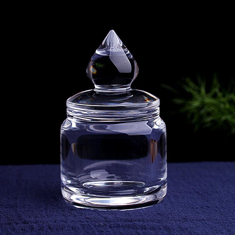 天然白水晶舍利塔瓶子桌面摆件 装藏嘎乌盒供放藏红花水晶罐子