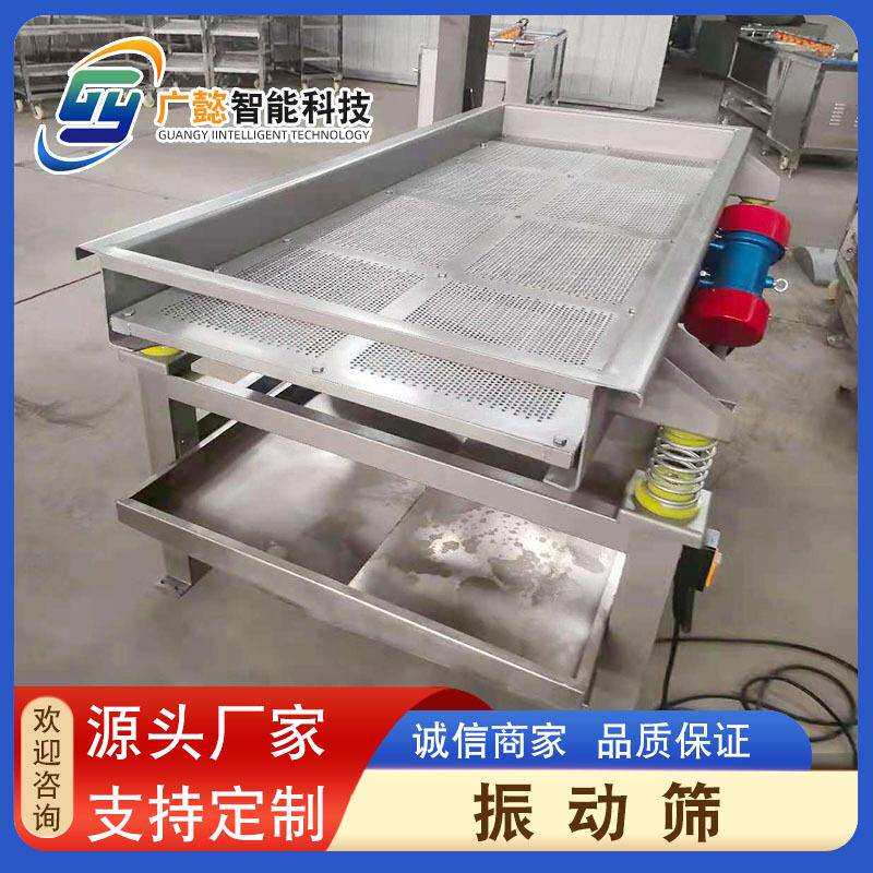 厂家直供直线振动筛设备全自动蔬菜清洗振动筛黄豆芽清洗振筛机器