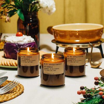 P.F.CANDLE Co香薰蜡烛美国pfcandle卧室pf琥珀苔藓香氛浪漫情调