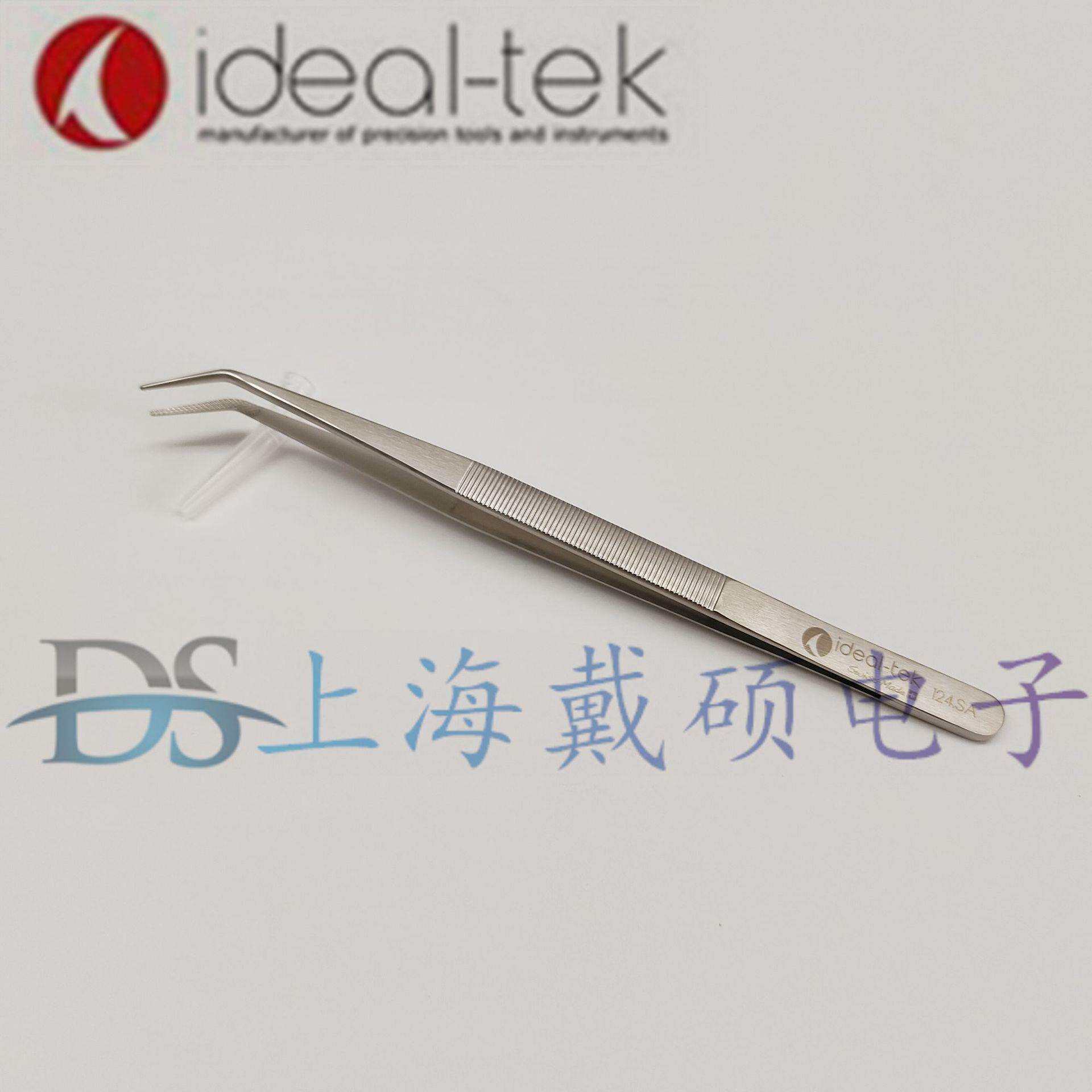 瑞士 ideal-tek 镊子124.SA 加长弯头不锈钢抗磁尖头镊子