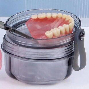 Denture Box Storage Organizer Leakproof Denture Bath Case