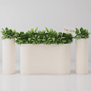 户花756箱不坛锈钢铁艺商业外摆绿植花槽种植箱隔外断花庭院花盆