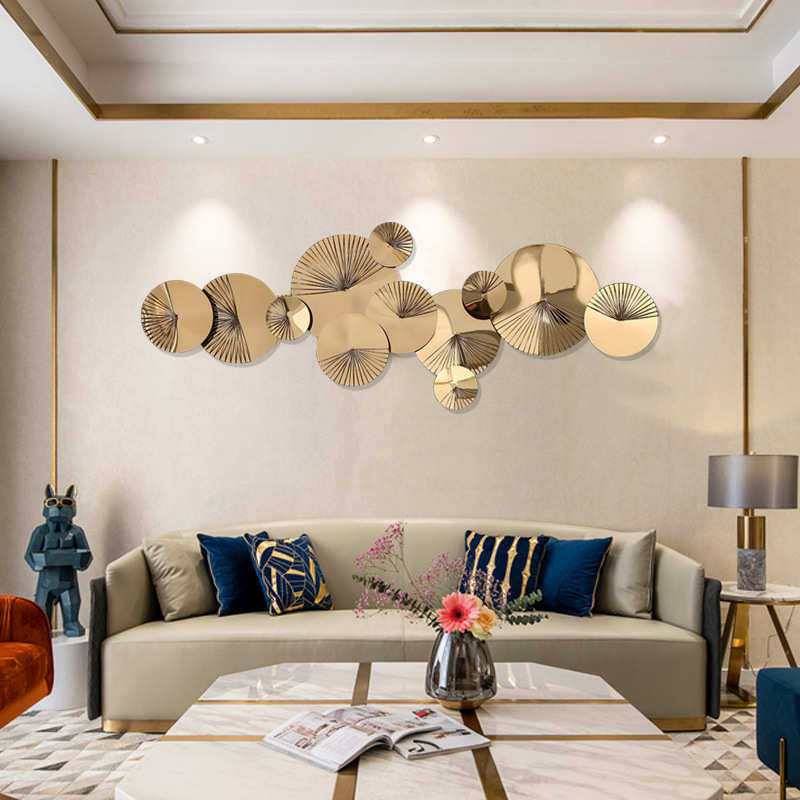 轻奢简约金属铁艺壁饰家居客厅背景墙面装饰挂件沙发墙上装饰品,家居饰品,壁饰,淘宝优惠券,粉丝福利购,淘宝优惠卷