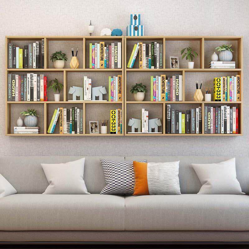 现简约厅代墙上书架059客与儿童房用可定置制壁挂物架