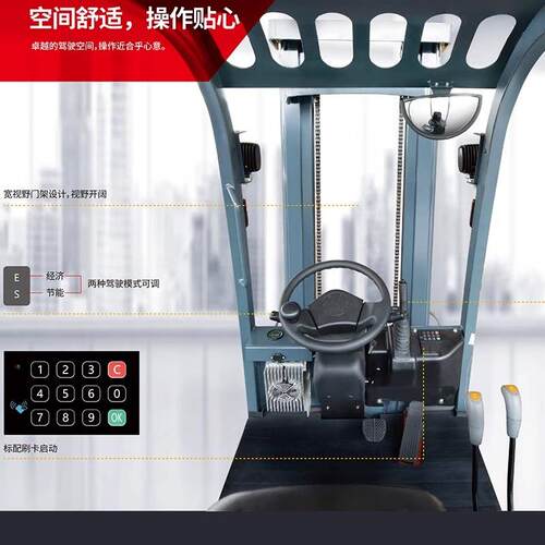 合堆力叉车支点电动叉车座驾式叉1.2吨高车电动升AXU三降车电动叉