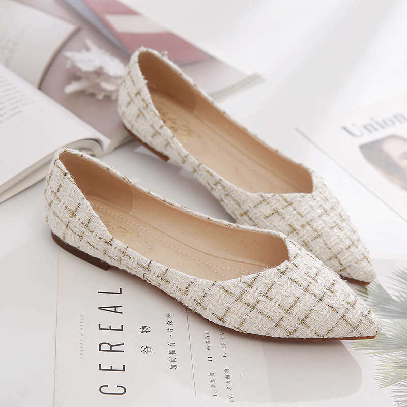 2025新款鞋子女小平跟秋鞋百搭豆豆平底鞋女春季女鞋春款淑女单鞋