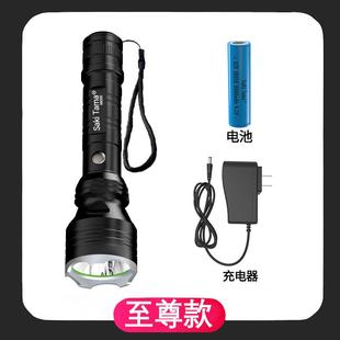 正品 铝合金ED强光手筒急可充电超亮远射多功L能巡电逻宿舍户外应