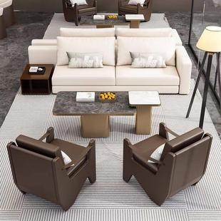 需定制现代酒店会所大堂休息区卡座样品屋展示中心洽谈会客沙发桌