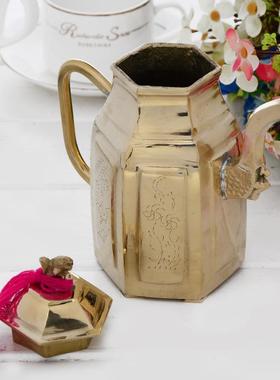 铜器复古婚庆用品摆件茶具茶壶铜酒壶家用铜壶工艺品酒壶酒具