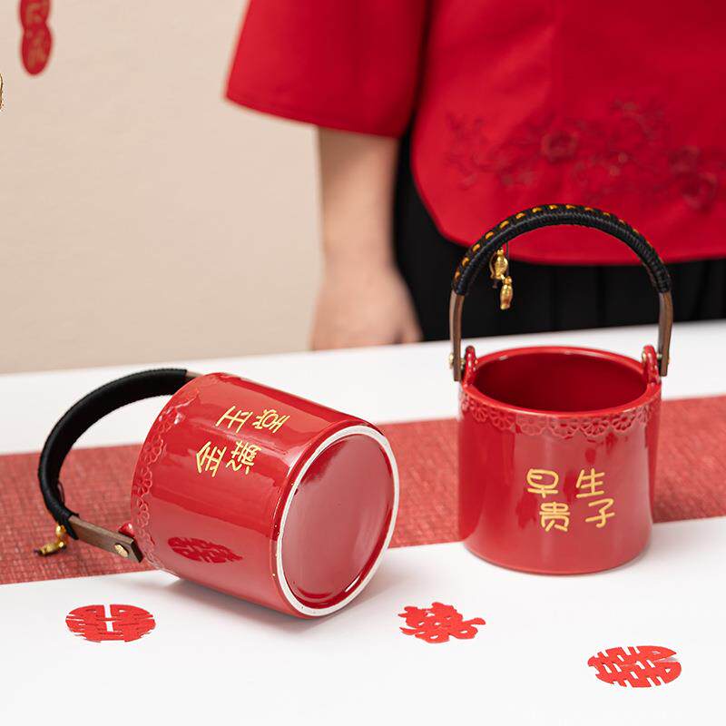 结婚孙子孙桶桶全婚礼陪嫁用品大出嫁用喜事陶瓷家摆件娘女方嫁妆