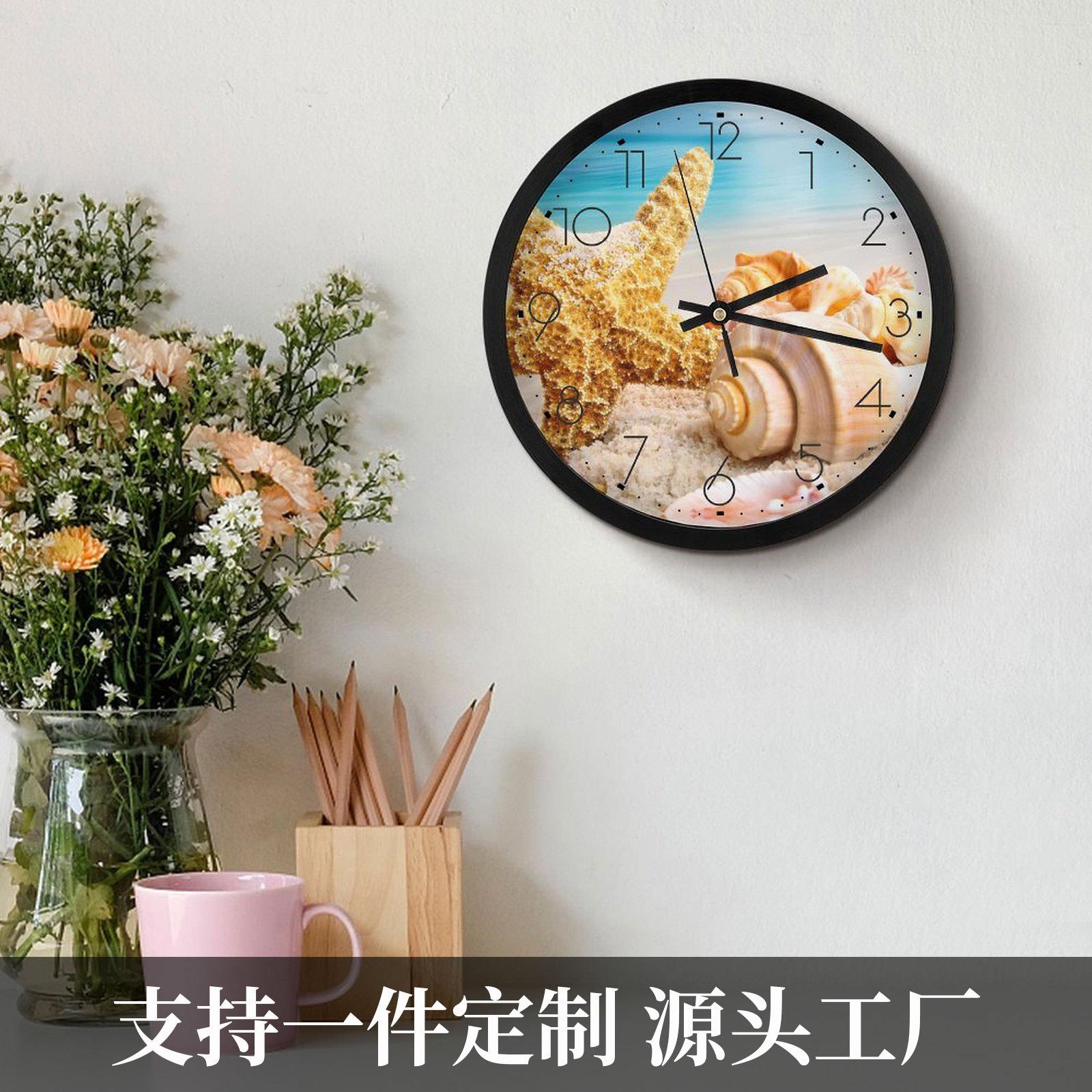 DIY钟表时钟挂墙挂钟客厅家用时尚简约挂表静音石英钟贴标