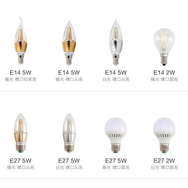 LED光源E14/E27/G9/G4 E27螺旋口球形球泡led蜡烛灯E14螺口灯泡