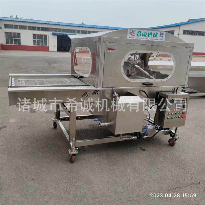 冻干草莓巧克力涂层机香草蛋糕上巧克力浆设备单双面裹涂均可