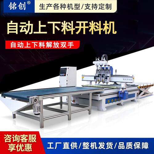 全自动三四多工序开料机直排数控大型自动上下料板式家具橱柜衣柜