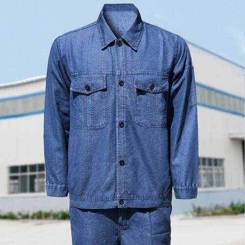 国家电网牛仔工作服套装男劳保服焊工结实耐磨电工电焊服夏季薄款