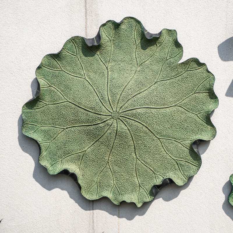 户外庭院墙面装饰画荷叶中式花园墙面造景挂件墙上装饰品