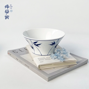 非遗青花手绘 择学家景德镇高温釉下彩饭碗餐具陶瓷碗家用2025新款