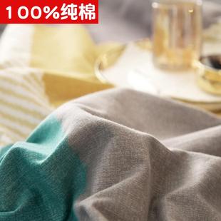 纯棉加厚磨毛枕头套100棉高端单人48cmx74cm 简约全棉枕套一对装