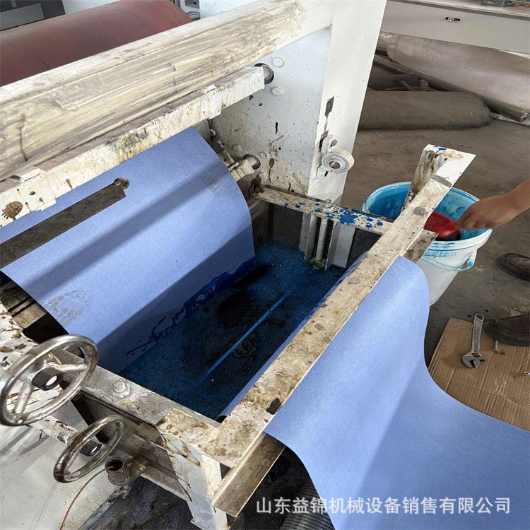 刮刀涂布机器 一次性马桶刷头替换片浸渍机 全自动浸胶涂布生产线