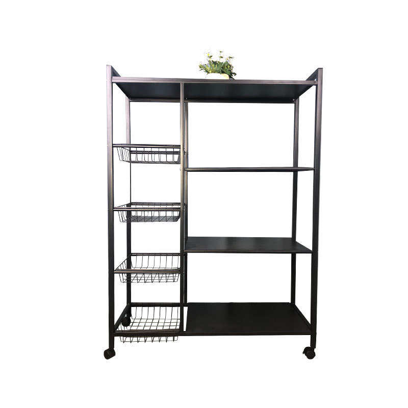 收纳放置架家用移动菜筐落地零食厨房多功能架子物可多层杂物架