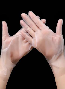 薄手套女干活耐磨薄款家用防水做手术塑胶防油洗衣服灰色工作