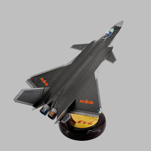 1:48歼20战斗机模型合金仿真J20飞机模型摆件收藏礼品