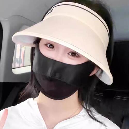 Ice Silk Sunscreen Mask for Cycling, Women's Summer Lightwei