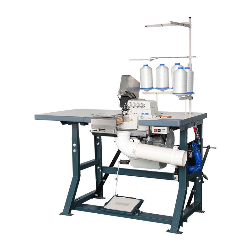 床垫特厚面料包缝锁边机双栓直针气动控制双针五线锁边机头