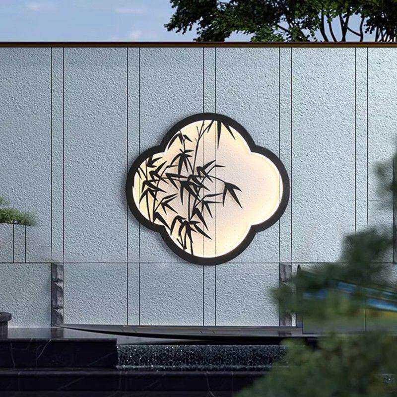 庭院灯太阳能户外灯中式别墅室外院子影壁墙灯防水林园围墙景观灯