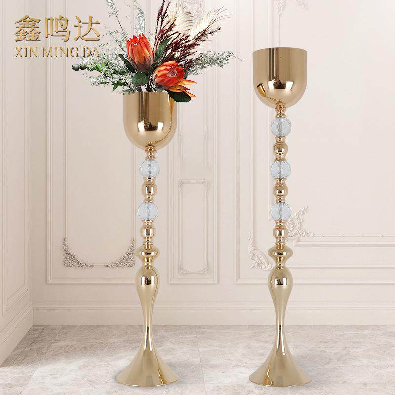 新款婚礼布置花器美人鱼路引装饰花架电镀金色花瓶创意假花插花瓶,节庆用品/礼品,吊顶纱幔,淘宝优惠券,粉丝福利购,淘宝优惠卷