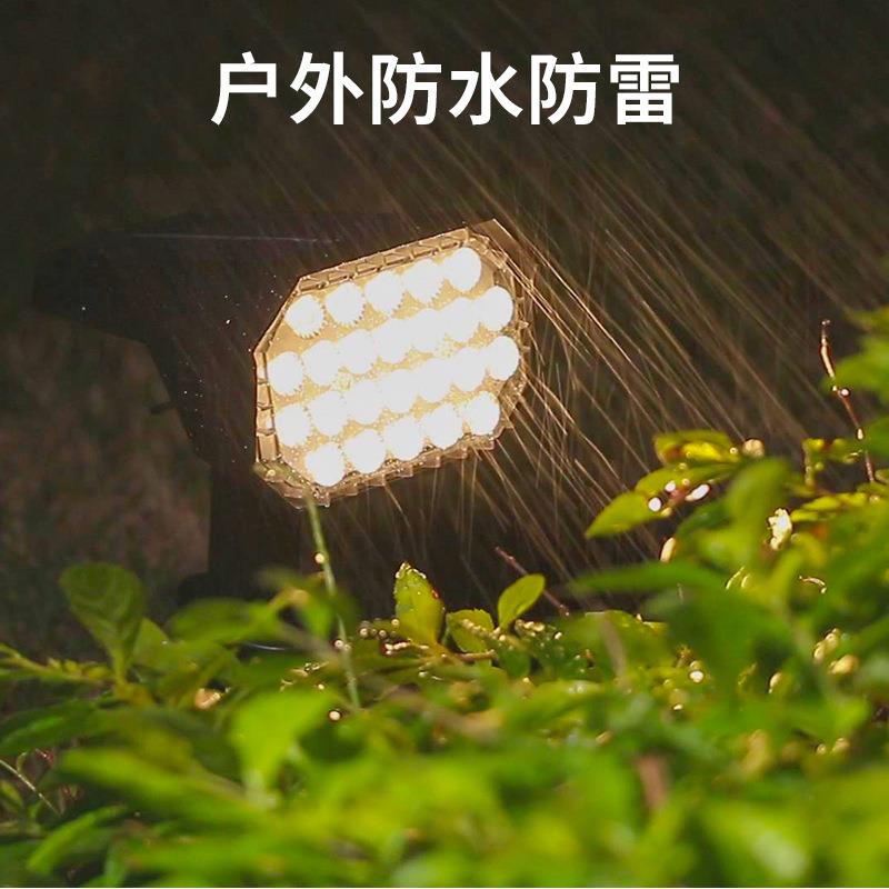 跨境太阳能草坪灯防水地插家用户外灯射灯照树景观灯路灯庭院灯