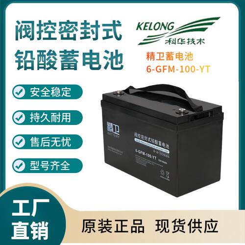 精卫蓄电池6-GFM-100-YT12V100AH通信电源安防系统信号系统