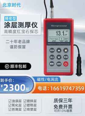 北京时代高精度涂层厚度计Tt260/Tt220磁传感器电动涡流涂膜计氧