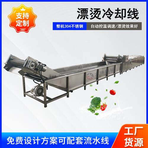 全自动小青菜漂烫机 毛豆预煮漂烫流水线 无花果漂烫加工设备厂家
