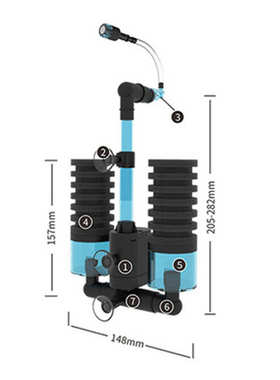 三合一生化仟电动qanvee系列氧鱼缸增净水dd锐过滤器精水妖