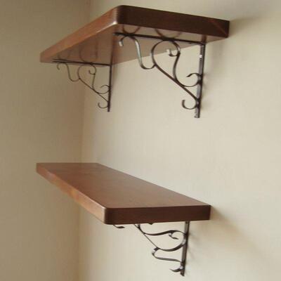 7实K墙上置架壁挂架搁多层木书架一字0122复古隔物板台板桌面上墙