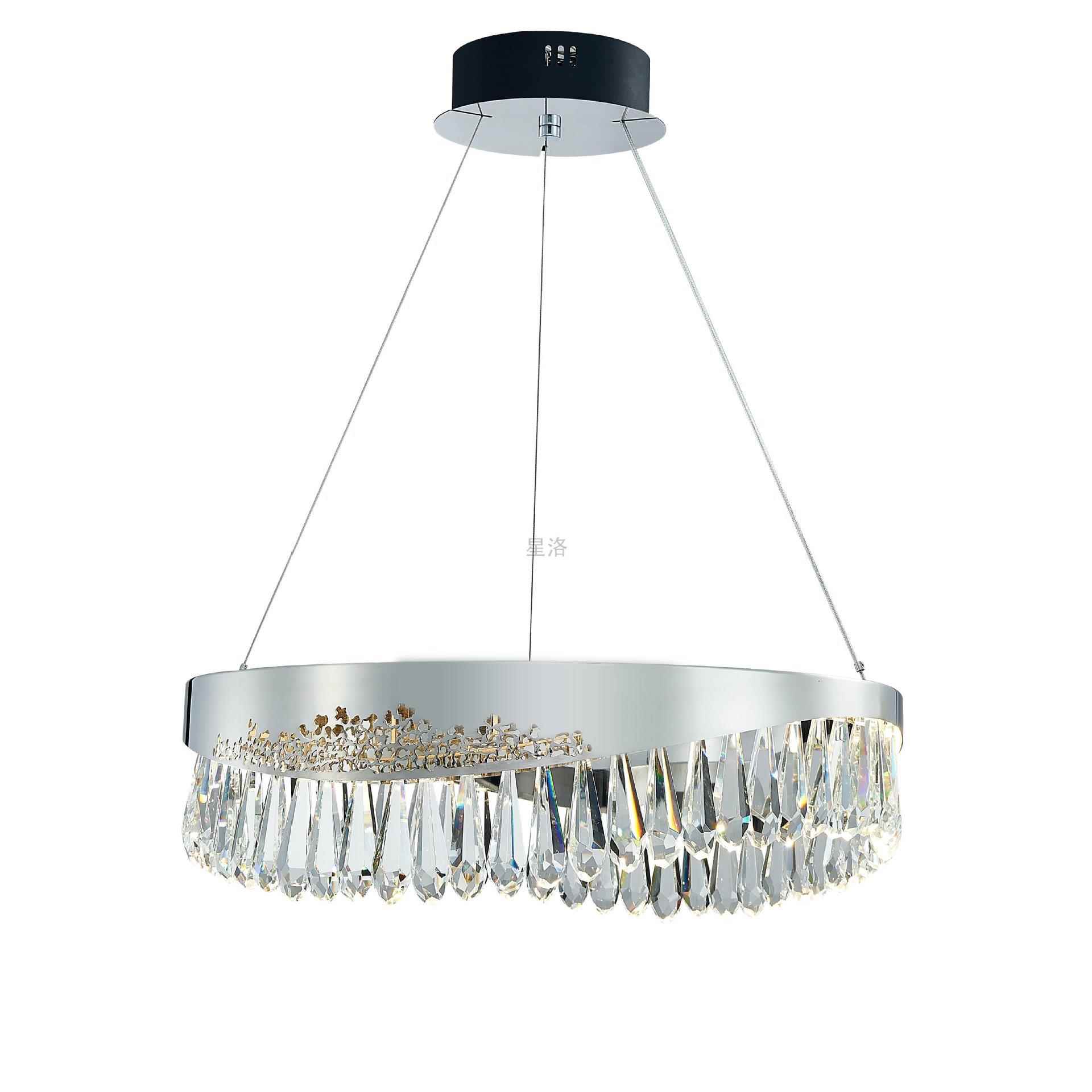 星洛 高档意式轻奢水晶吊灯后现代铬色新款客厅灯餐厅灯卧室灯具