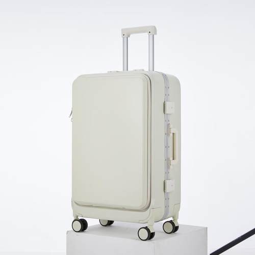 高档前开 0盖行李密箱女学侧开 多功能旅行箱男拉杆箱生静音码箱