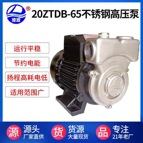 直销20ZTDB-65不锈钢耐用旋涡式高压泵自吸增压泵