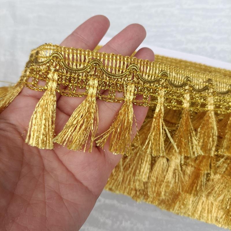 厂家直销金银小排须花边 演出服装装饰排须花边辅料宽度5.5厘米
