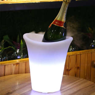 发光冰桶酒吧KTV商用塑料小号充电干冰红酒葡萄酒香槟冰桶