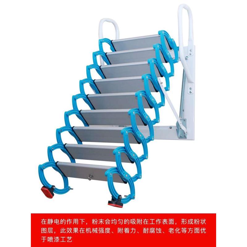 ll壁挂阁楼伸缩楼梯室外家用别墅复式升降拉伸拉折叠收缩墙壁挂梯
