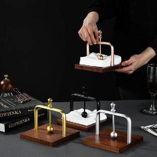 Napkin Holder Wood Table Napkin Holder With Weighted Metal