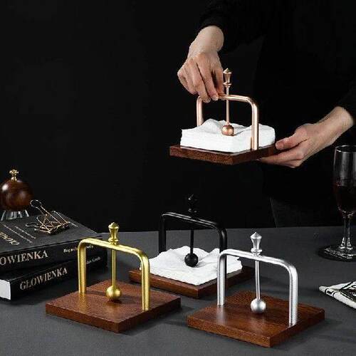 Napkin Holder Wood Table Napkin Holder With Weighted Metal