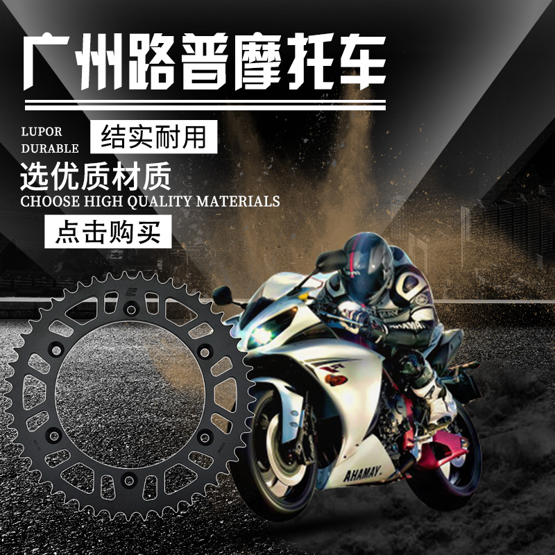 YZ125 DT200 WR200 TTR250 TT-R250 YZ250 TT600后大链盘链轮牙盘