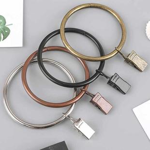 窗帘挂环夹子圆圈环浴帘罗马杆圈窗帘挂钩配件不锈钢环夹子