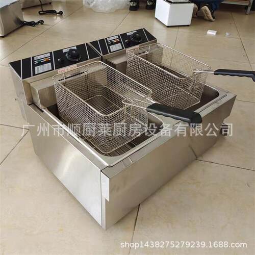 904炸台式双块缸限温电炸炉15DF-904L双型炸锅炸薯条炸鸡鸡排设备