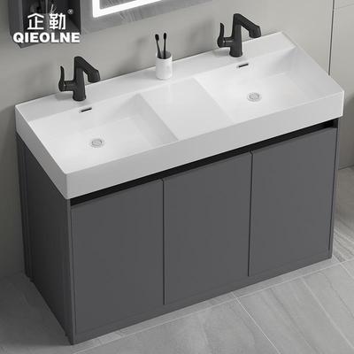 洗脸盆柜组合洗漱台陶瓷一体双盆卫生间洗衣水槽卫浴柜洗手池台盆